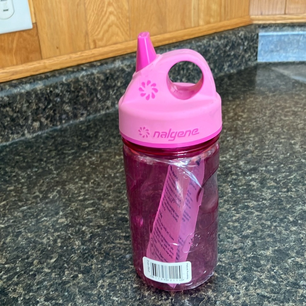 Nalgene Pink Sippy Water Bottle